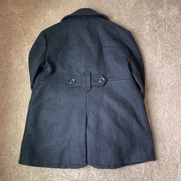 Dark Heather Grey GAP Wool Peacoat (Small) - Picture 4 of 7